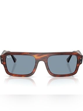 Ray-Ban Tortoiseshell Sunglasses with Blue-Grey Lenses